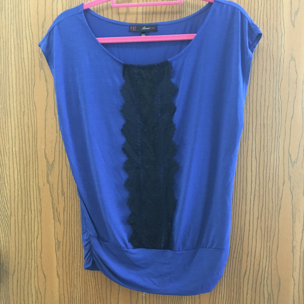 HeartSoul Royal Blue & Lace Top